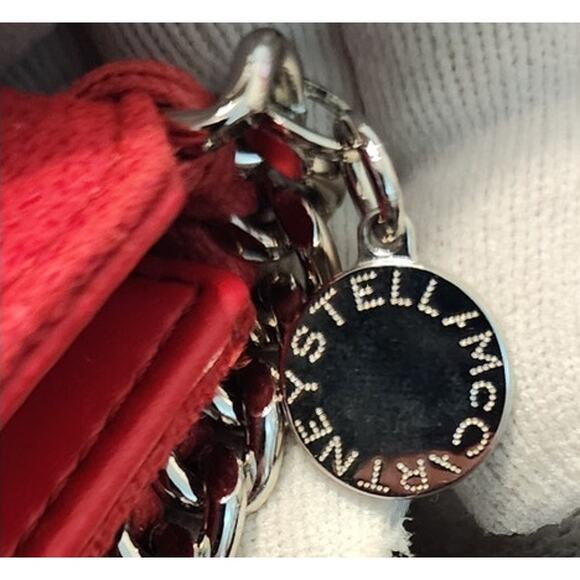 Stella McCartney Key Holder Eco Shaggy Deer w/Palladium Chain, Lipstick, NWT - Picture 8 of 12